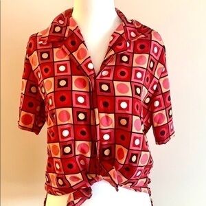 NOTATIONS Funky Geometric 80s Retro Shirt S